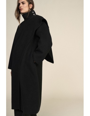Manteau long à col montant et fermeture boutonnée Dixie