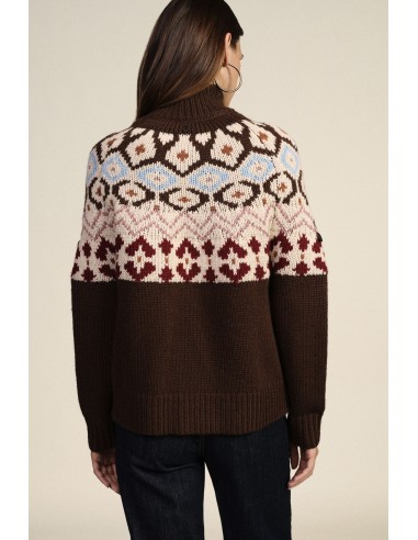 Pull jacquard à col rond avec applications métalliques Dixie