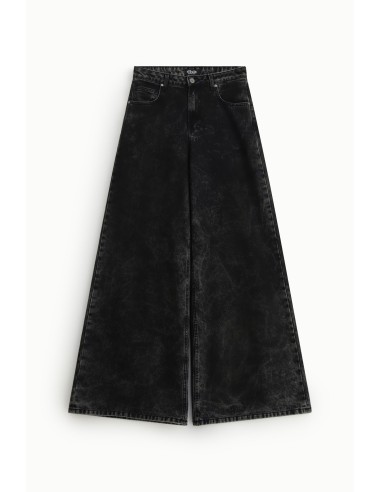 Dixie jeans met wijde pijpen en vintage wassing