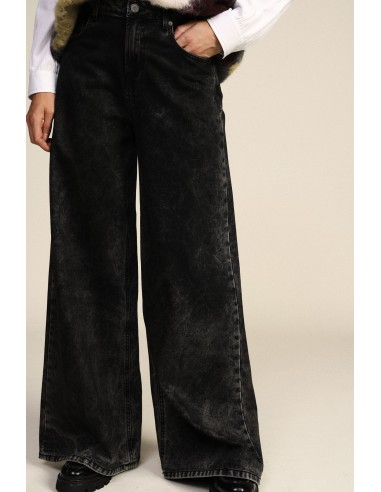 Dixie jeans met wijde pijpen en vintage wassing