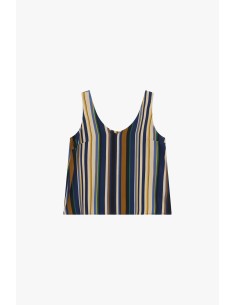 Top met diepe hals en gestreept patroon Dixie 2