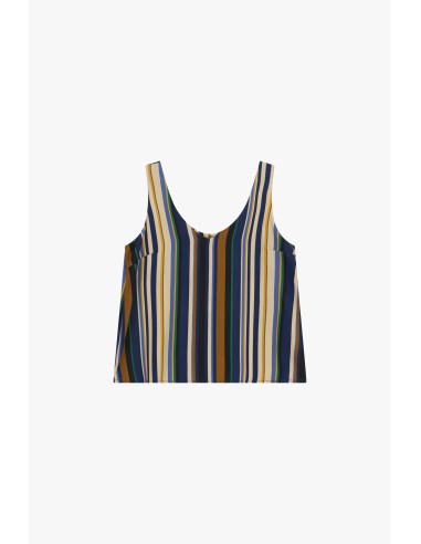 Top à décolleté plongeant et motif rayé Dixie