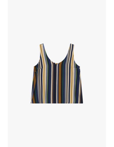 Top à décolleté plongeant et motif rayé Dixie