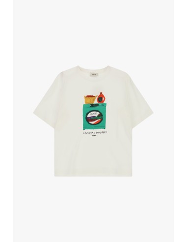 T-shirt à manches courtes avec imprimé « Machine à laver » Relax Dixie