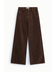 Pantalon palazzo imprimé animalier taille haute, s’il vous plaît 2