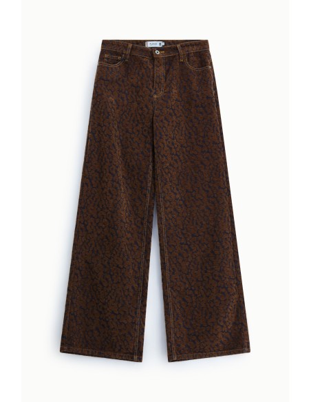 Palazzo-broek met dierenprint en hoge taille, alstublieft