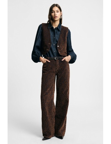 Palazzo-broek met dierenprint en hoge taille, alstublieft