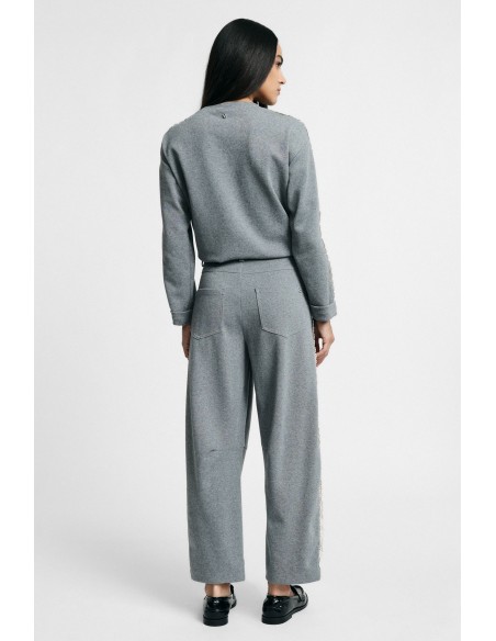 Joggingbroek met pasvorm en zijbanden met strepen, alstublieft