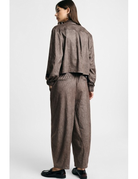 Pantalon palazzo taille haute à pinces Please