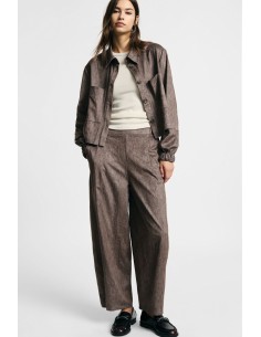 Pantalon palazzo taille haute à pinces Please
