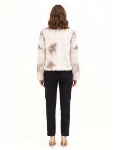Manteau court en fausse fourrure avec fermeture éclair Rinascimento 2