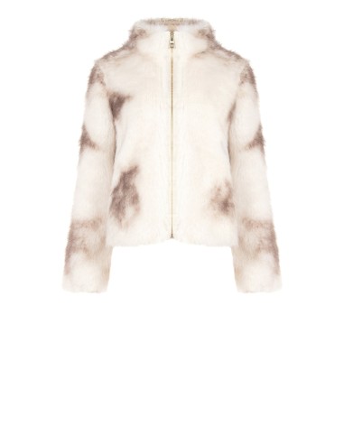 Manteau court en fausse fourrure avec fermeture éclair Rinascimento