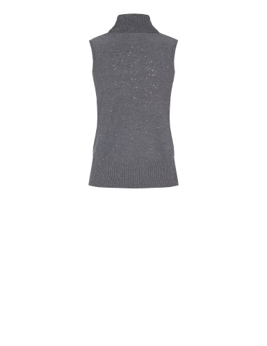 Pull léger sans manches à paillettes Rinascimento