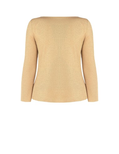 Aansluitende curvy-top van lurex met glanseffect en ronde hals van Rinascimento Curvy