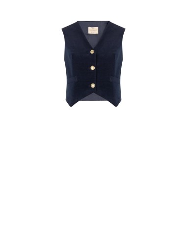 Gilet court en velours Rinascimento