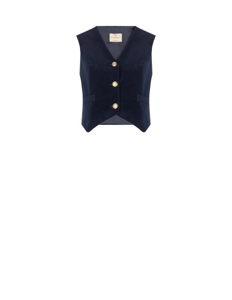 Gilet court en velours Rinascimento