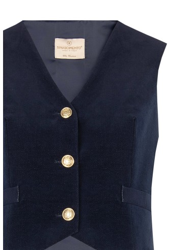 Gilet court en velours Rinascimento