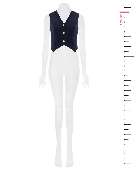 Gilet court en velours Rinascimento