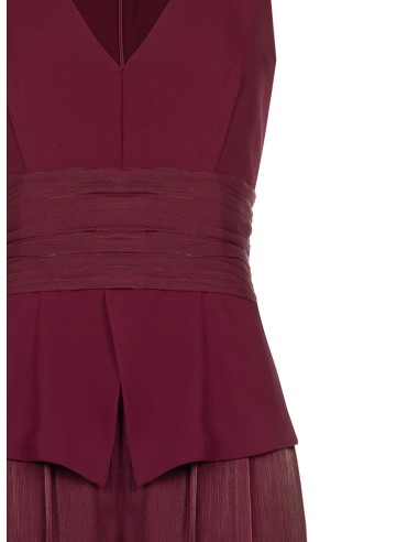 Combinaison pantalon Palazzo en satin lamé et corsage en tissu fluide Rinascimento