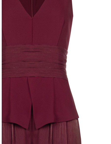 Combinaison pantalon Palazzo en satin lamé et corsage en tissu fluide Rinascimento