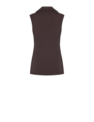 Gilet cintré à double boutonnage en tissu cady Rinascimento