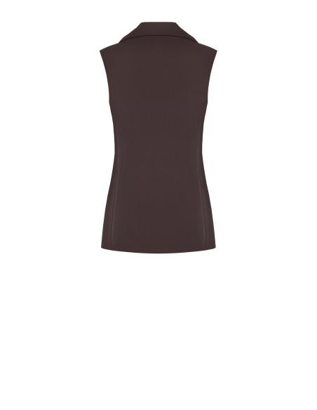 Getailleerd gilet met dubbele rij knopen van Cadi-stof Rinascimento