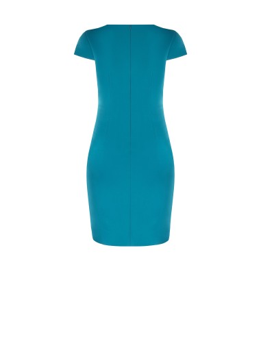 Robe fourreau Curvy en crêpe scuba avec encolure en V froncée sur un côté Rinascimento Curvy