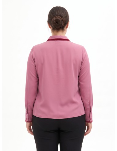 Chemisier grande taille en satin mat avec détails contrastants Rinascimento Curvy