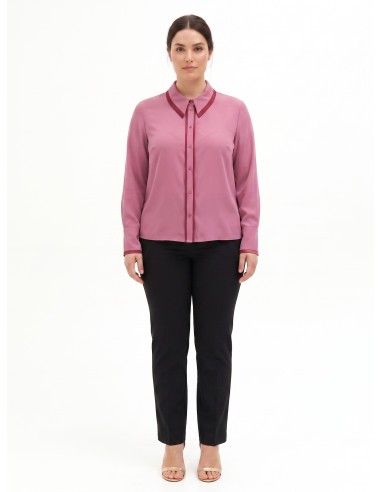 Chemisier grande taille en satin mat avec détails contrastants Rinascimento Curvy