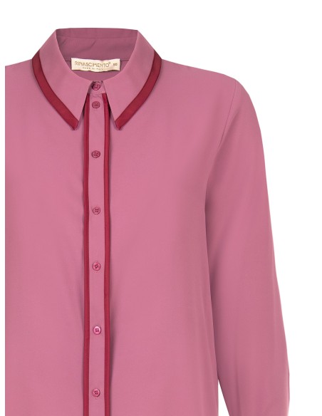 Chemisier grande taille en satin mat avec détails contrastants Rinascimento Curvy