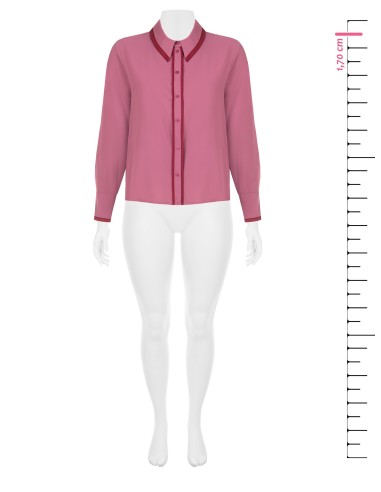 Chemisier grande taille en satin mat avec détails contrastants Rinascimento Curvy