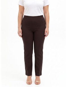 Curvy-pantalon met uitlopende pijpen van technische stof – Rinascimento Curvy