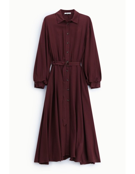Robe longue avec ceinture et boutons sur le devant S’il vous plaît