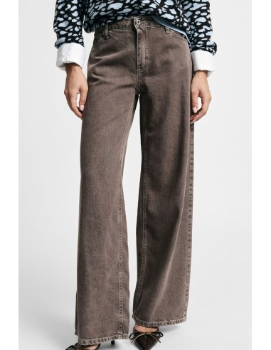 Palazzo-jeans met rechte pijpen en wassing Please