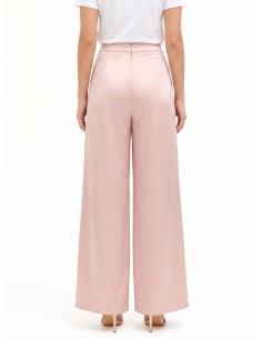 Pantalon palazzo extra-large en satin avec fermeture éclair au dos Rinascimento 2