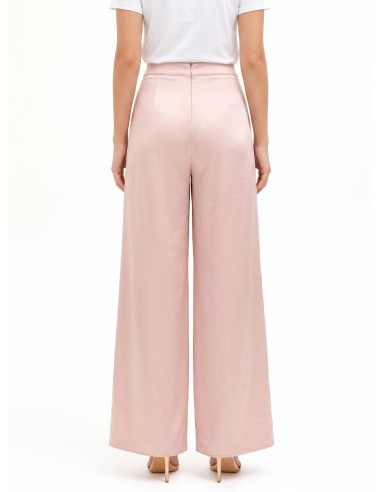 Extra wijde palazzobroek van satijn met rits achteraan van Rinascimento