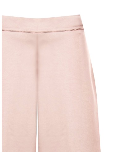 Pantalon palazzo extra-large en satin avec fermeture éclair au dos Rinascimento