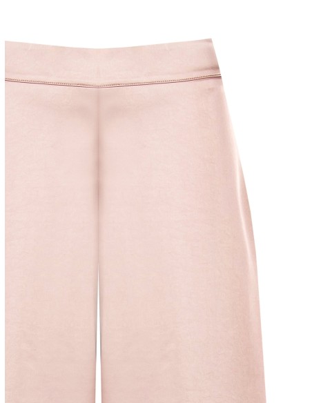 Pantalon palazzo extra-large en satin avec fermeture éclair au dos Rinascimento