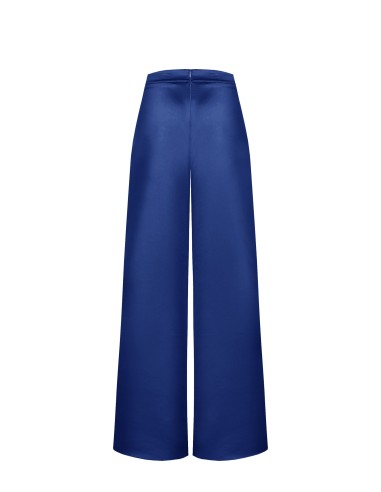 Pantalon palazzo extra-large en satin avec fermeture éclair au dos Rinascimento