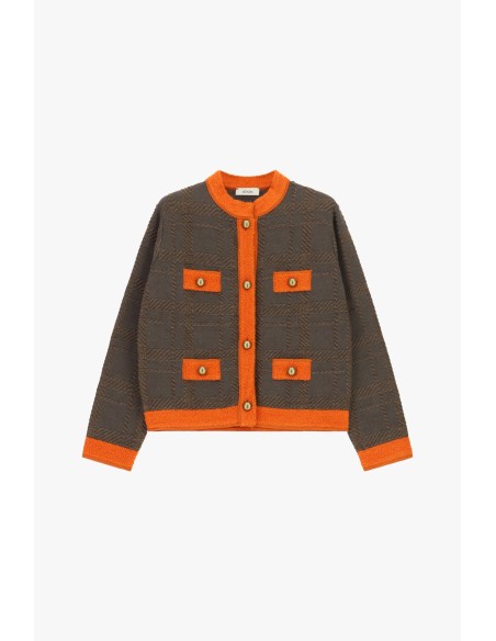 Kort vest met geometrisch motief en vier zakken van Dixie