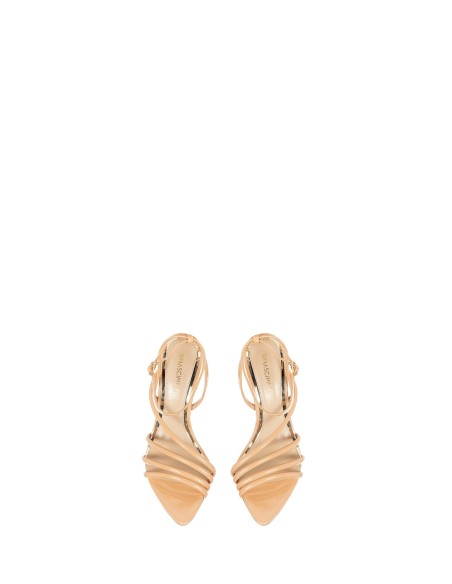 Lakleren sandalen met hoge hak van Rinascimento