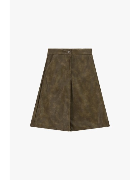Dixie shorts met wijde pijpen, plooien en zijzakken