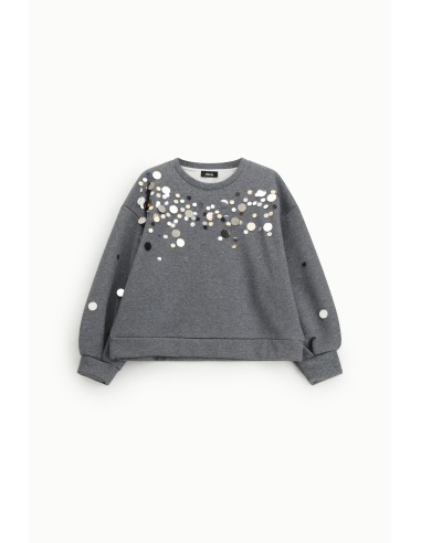 Sweat ample avec applications rondes effet miroir Dixie