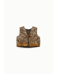 Kort gilet met paillettenmotief en sluiting met striklint Dixie 2