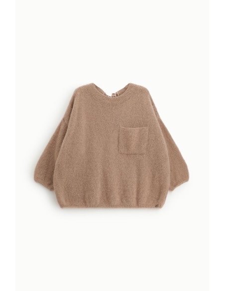 Pull oversize avec poche et nœud au dos Dixie