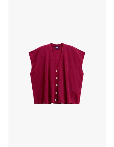 Pull sans manches à boutons et col V Dixie