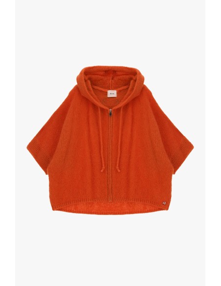 Pull à capuche zippé à manches courtes Dixie