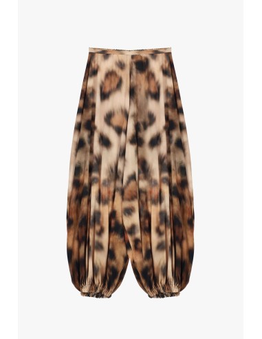 Pantalon palazzo à motif tacheté avec bas élastiqué Dixie