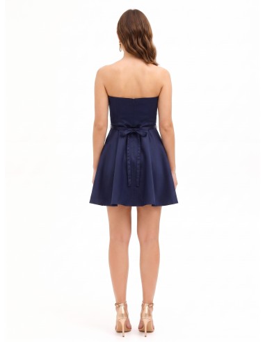 Robe courte évasée avec ceinture bijou en strass Rinascimento