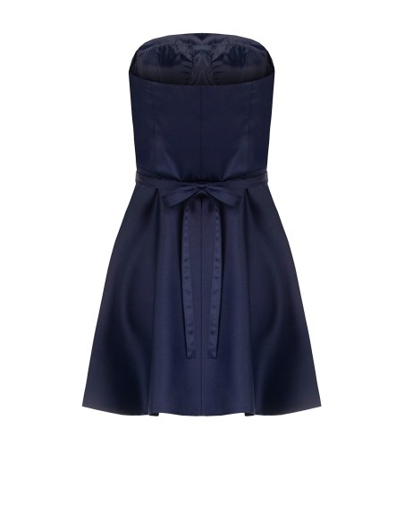 Robe courte évasée avec ceinture bijou en strass Rinascimento